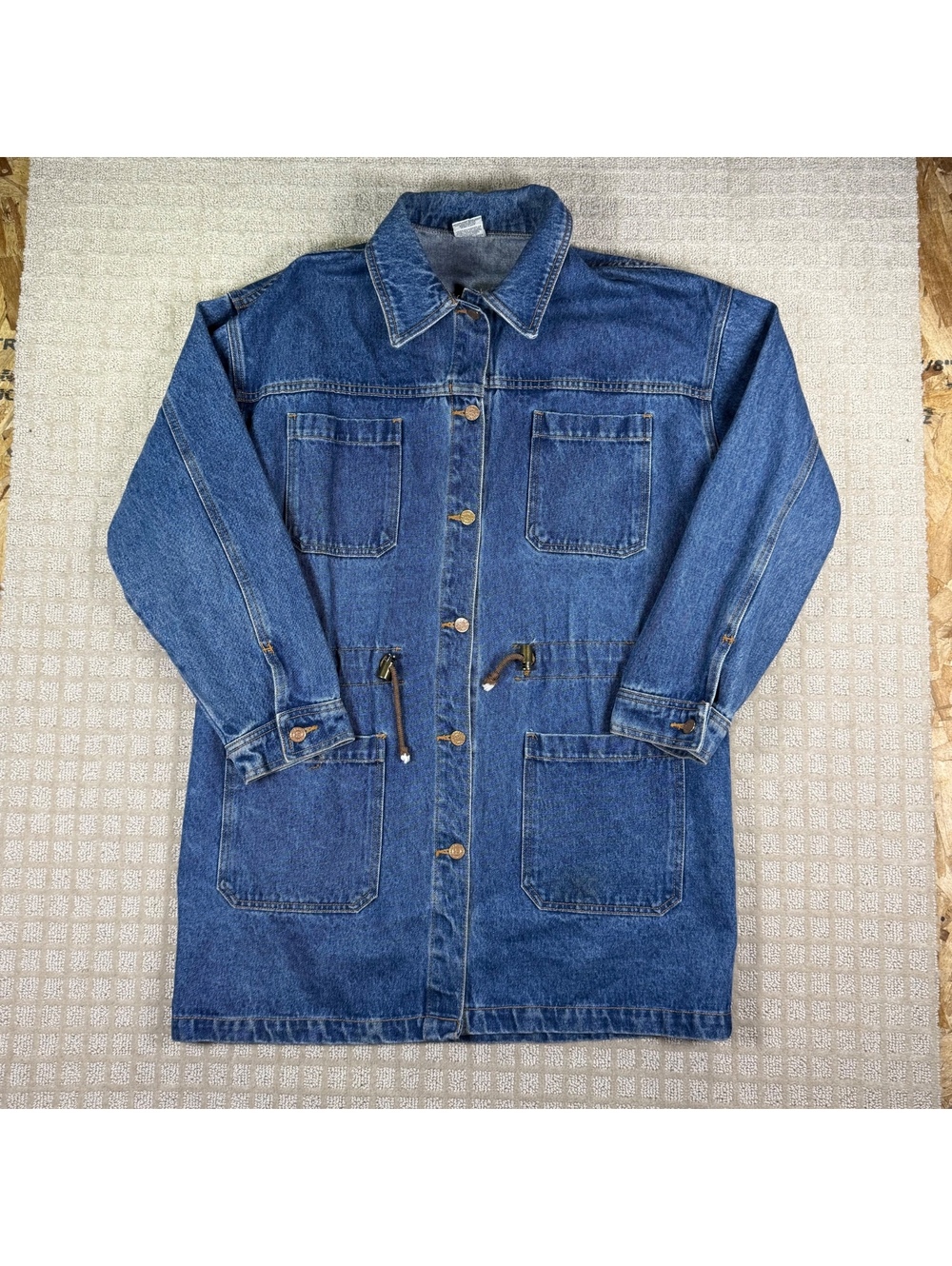 Blue denim chore coat USA made M